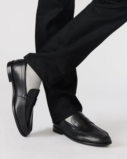 COLVER Black Leather Men's Slip-On Loafer Steve Madden BLACK LEATHER