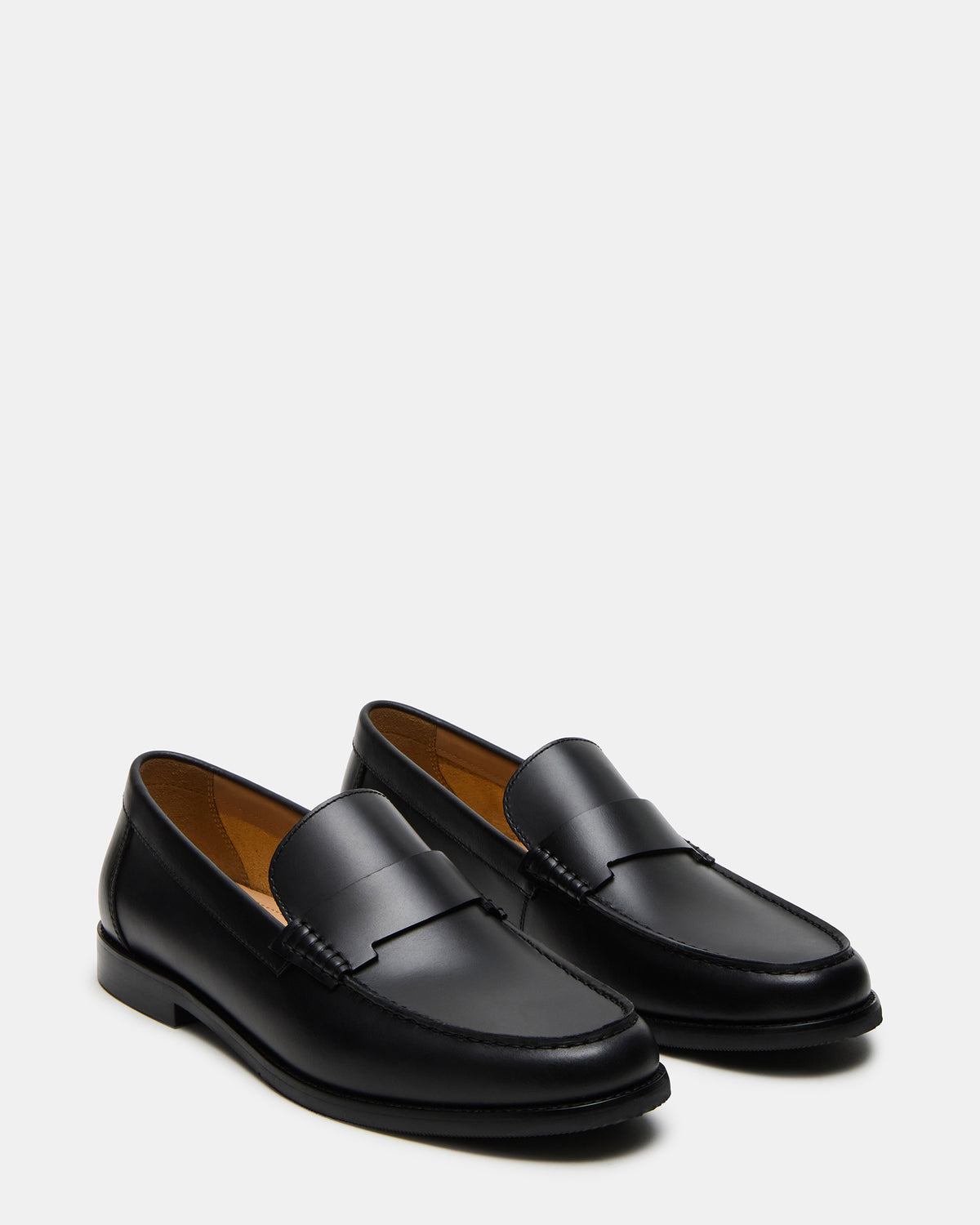 COLVER Black Leather Men's Slip-On Loafer Steve Madden BLACK LEATHER