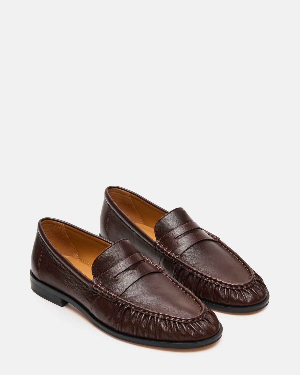 QUINCEY Brown Leather Slip-On Men's Loafer Steve Madden BROWN LEATHER