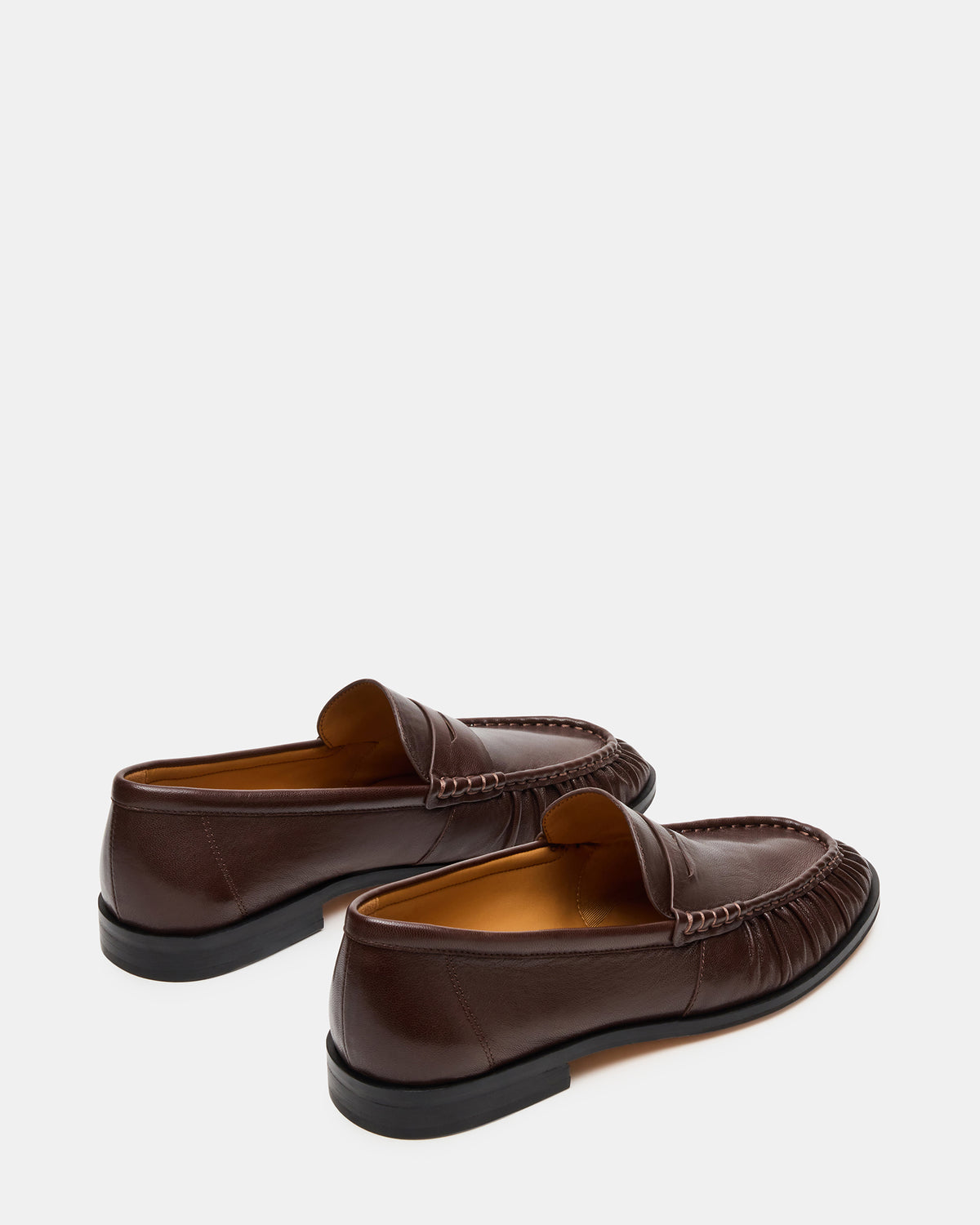 QUINCEY Brown Leather Slip-On Men's Loafer Steve Madden BROWN LEATHER