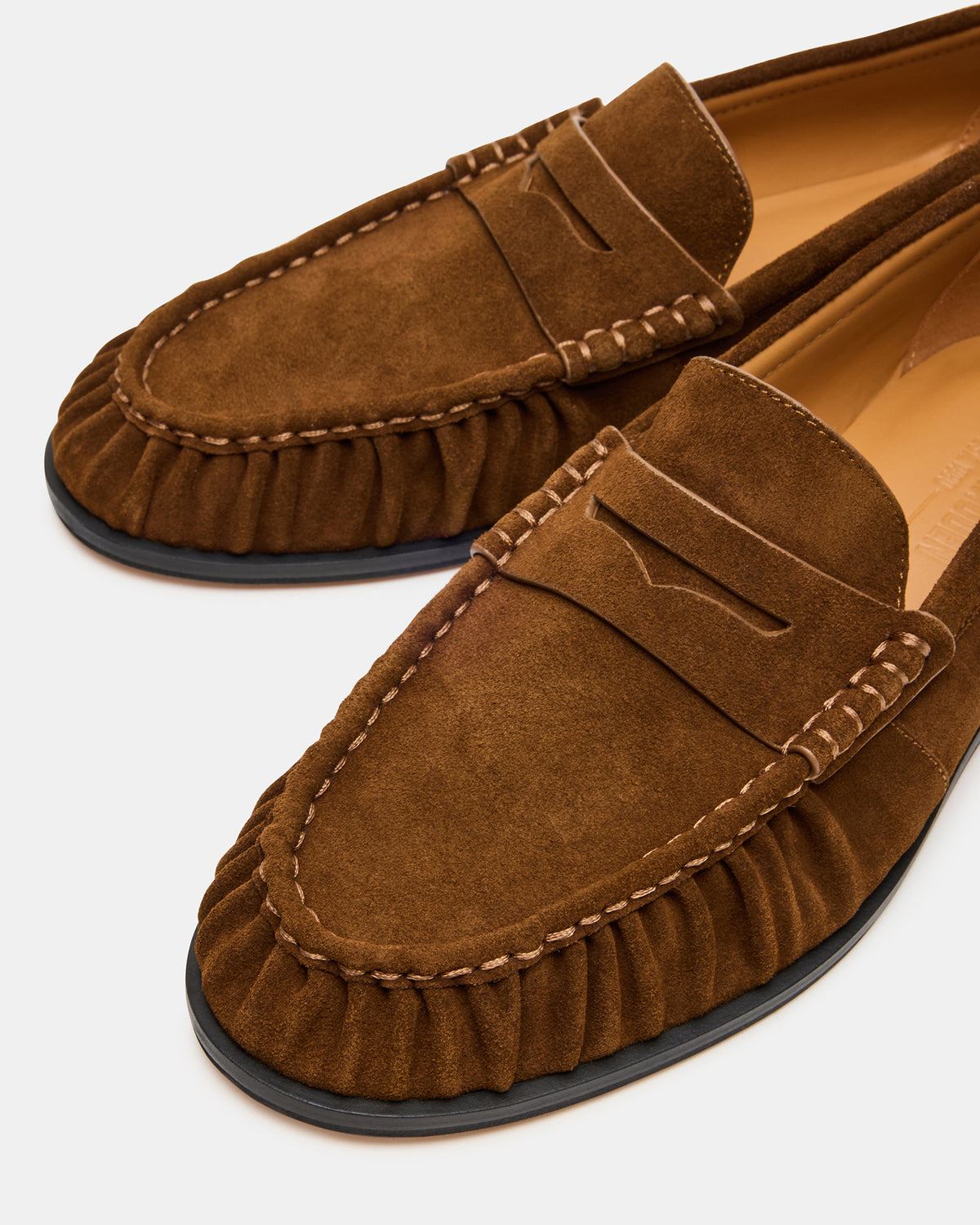 QUINCEY Chestnut Suede Slip-On Men's Loafer Steve Madden CHESTNUT SUEDE
