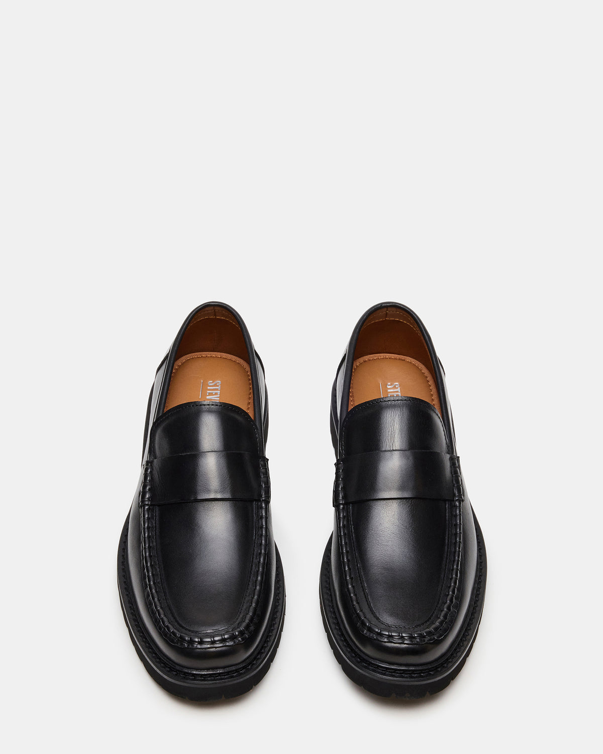 BRODIE Black Slip-On Lug Men's Loafer Steve Madden BLACK