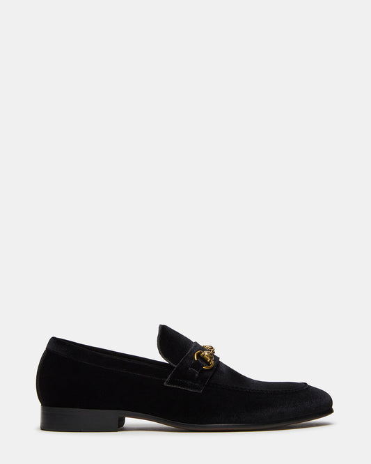 JAKIRO Black Velvet Slip-On Dress Men's Loafer Steve Madden BLACK VELVET