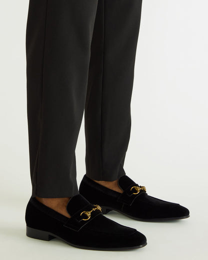 JAKIRO Black Velvet Slip-On Dress Men's Loafer Steve Madden BLACK VELVET