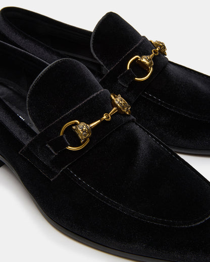 JAKIRO Black Velvet Slip-On Dress Men's Loafer Steve Madden BLACK VELVET