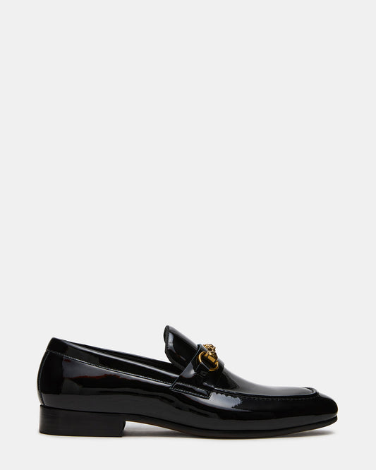 JAKIRO Black Patent Slip-On Dress Men's Loafer Steve Madden BLACK PATENT