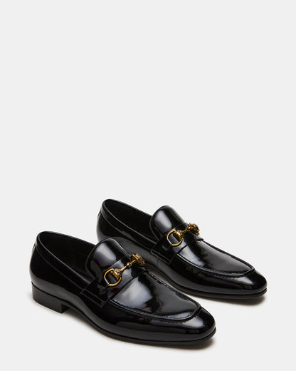 JAKIRO Black Patent Slip-On Dress Men's Loafer Steve Madden BLACK PATENT