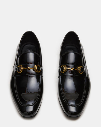 JAKIRO Black Patent Slip-On Dress Men's Loafer Steve Madden BLACK PATENT