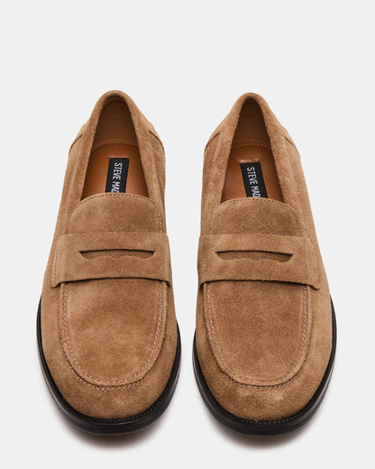NATAN Taupe Suede Slip-On Dress Men's Loafer Steve Madden TAUPE SUEDE