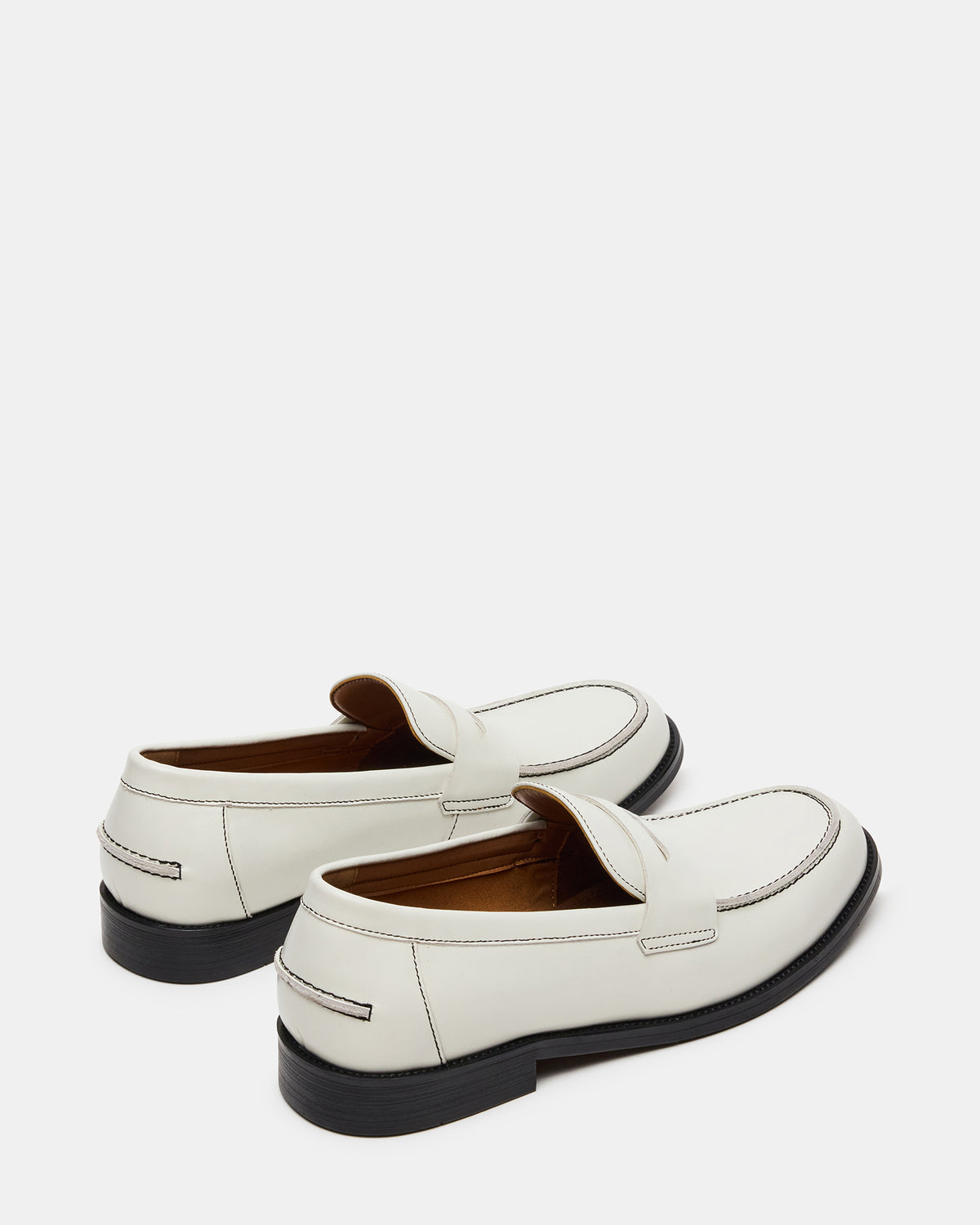NATAN White Leather Slip-On Dress Men's Loafer Steve Madden WHITE LEATHER