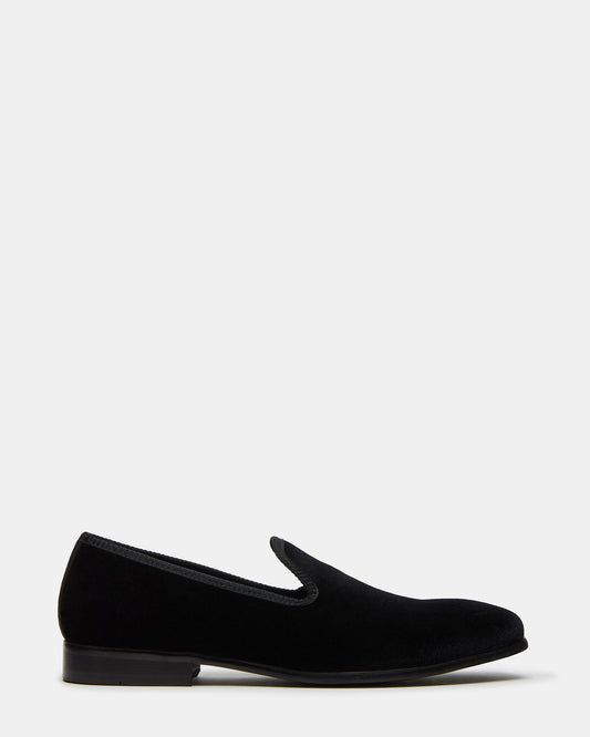 BANNOCH Black Velvet Men's Slip-On Loafer Steve Madden BLACK VELVET