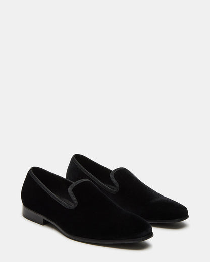 BANNOCH Black Velvet Men's Slip-On Loafer Steve Madden BLACK VELVET