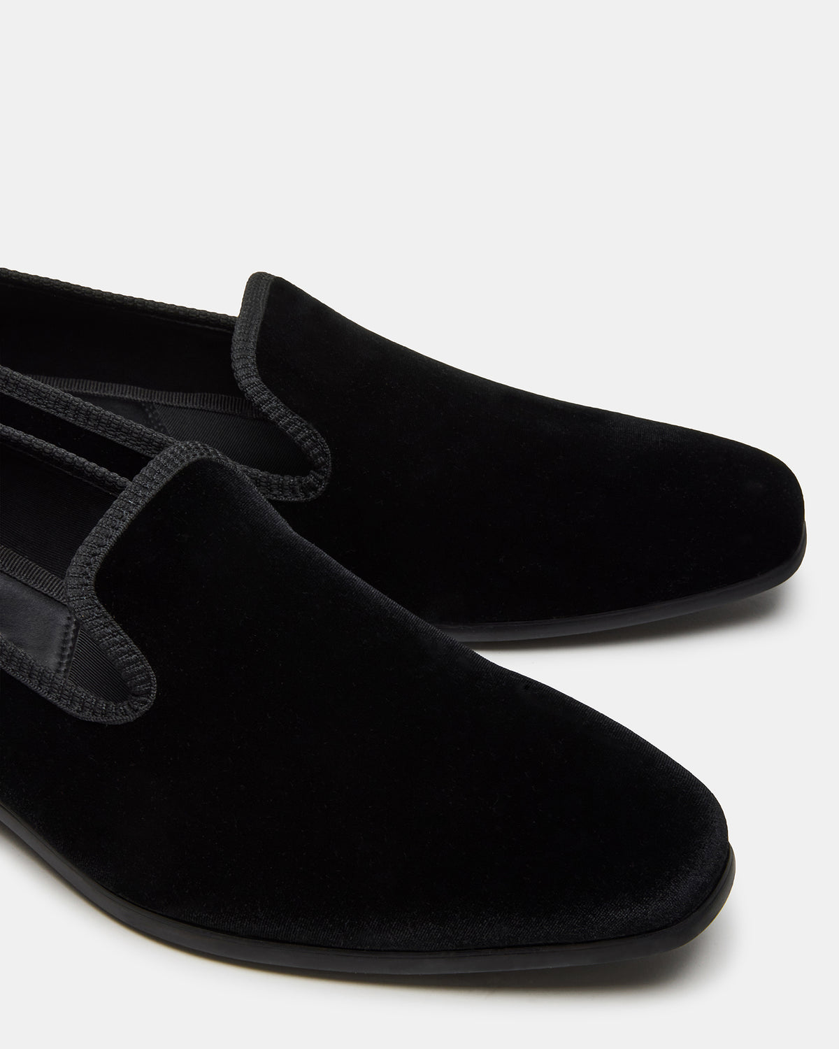 BANNOCH Black Velvet Men's Slip-On Loafer Steve Madden BLACK VELVET