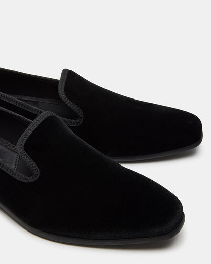 BANNOCH Black Velvet Men's Slip-On Loafer Steve Madden BLACK VELVET