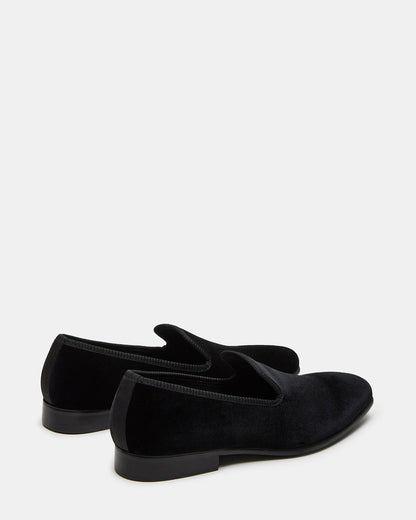 BANNOCH Black Velvet Men's Slip-On Loafer Steve Madden BLACK VELVET