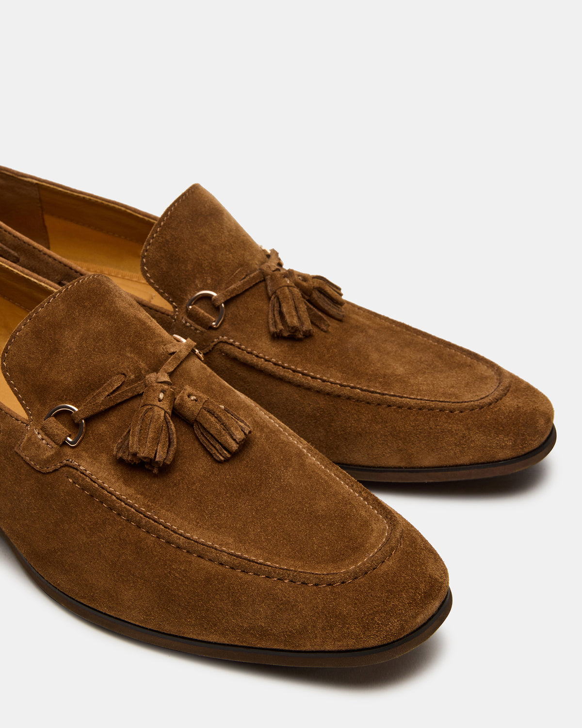 LOGAN Cognac Suede Tassel Slip-On Men's Loafer Steve Madden COGNAC SUEDE