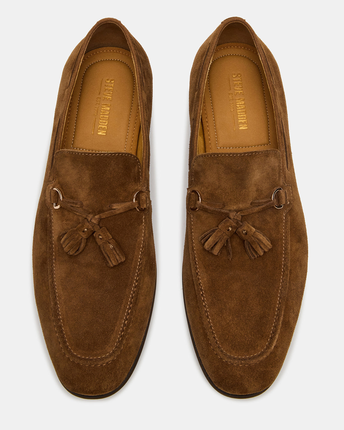 LOGAN Cognac Suede Tassel Slip-On Men's Loafer Steve Madden COGNAC SUEDE