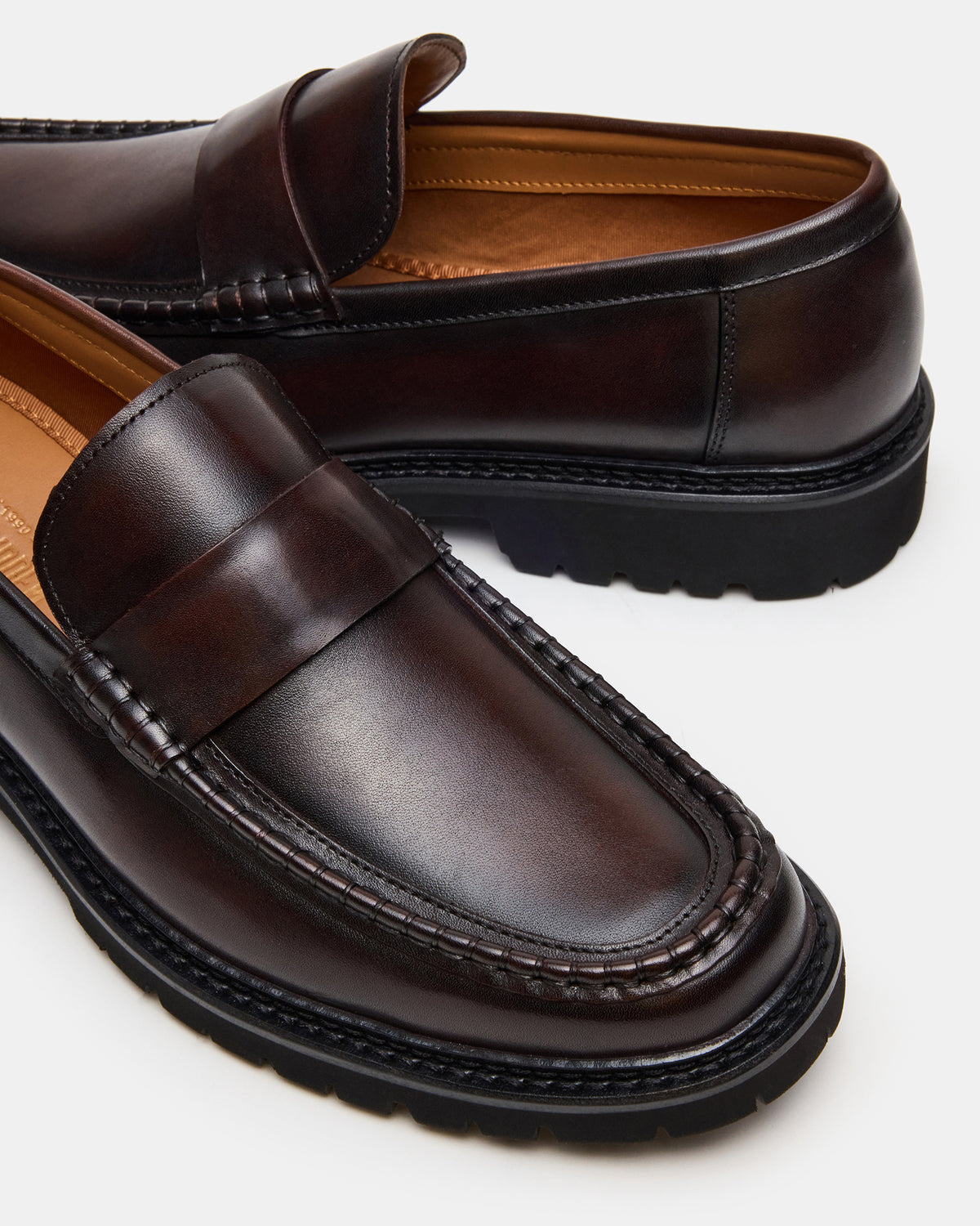 BRODIE Brown Slip-On Lug Men's Loafer Steve Madden BROWN