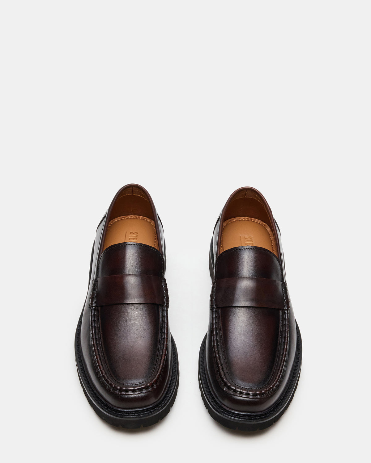 BRODIE Brown Slip-On Lug Men's Loafer Steve Madden BROWN