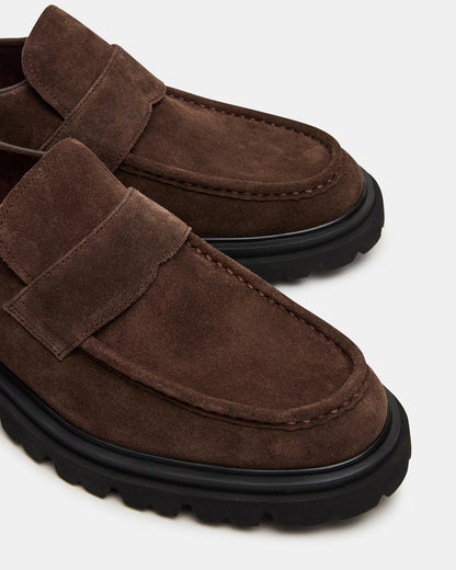 RADKIN Brown Suede Slip-On Dress Men's Loafer Steve Madden BROWN SUEDE