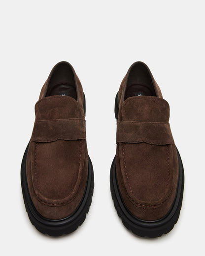 RADKIN Brown Suede Slip-On Dress Men's Loafer Steve Madden BROWN SUEDE