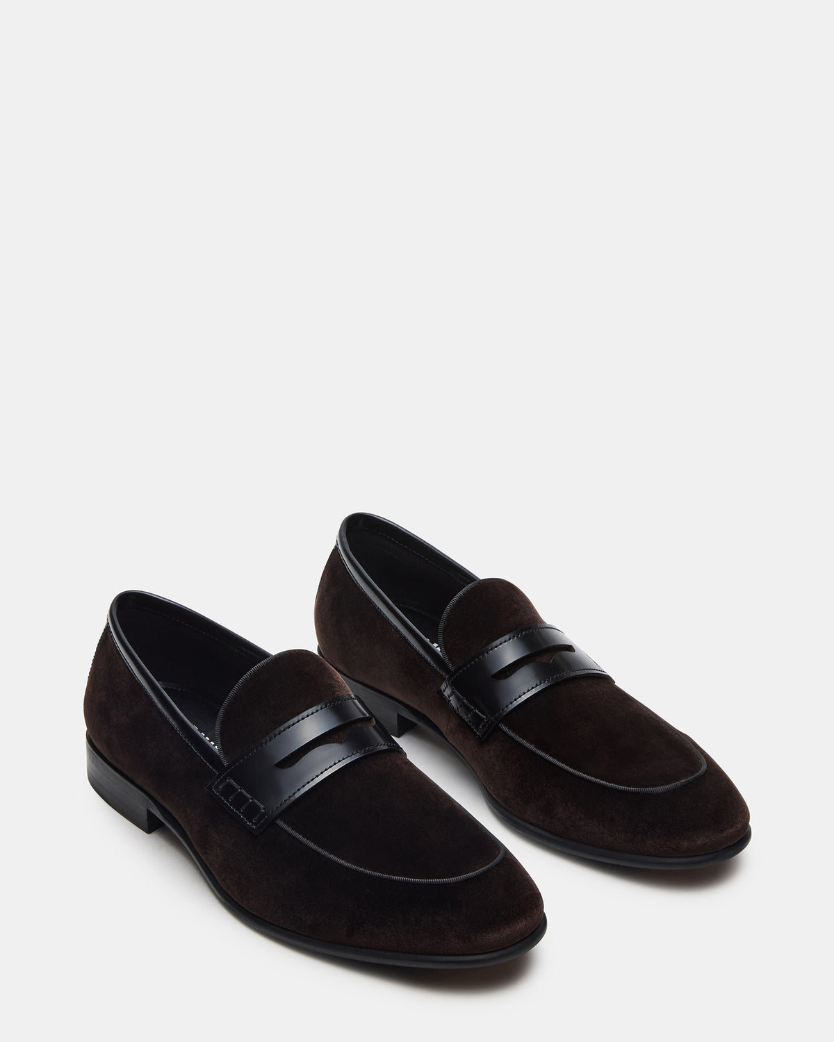 YARDLY Brown Velvet Slip-On Men's Dress Loafer Steve Madden BROWN VELVET