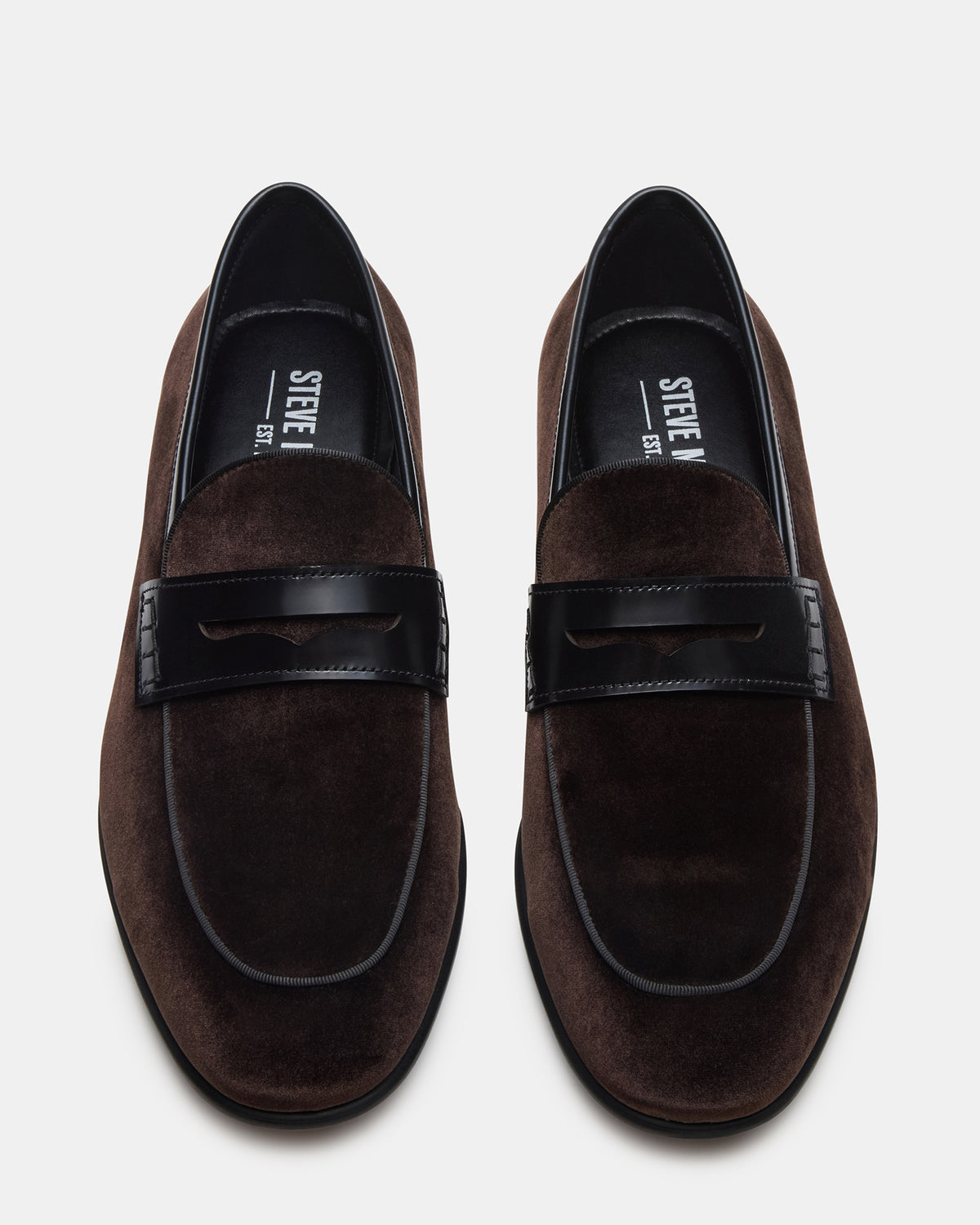 YARDLY Brown Velvet Slip-On Men's Dress Loafer Steve Madden BROWN VELVET