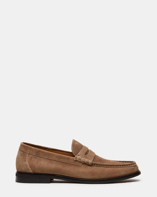 HUCKLE Taupe Suede Slip-On Men's Loafer Steve Madden TAUPE SUEDE
