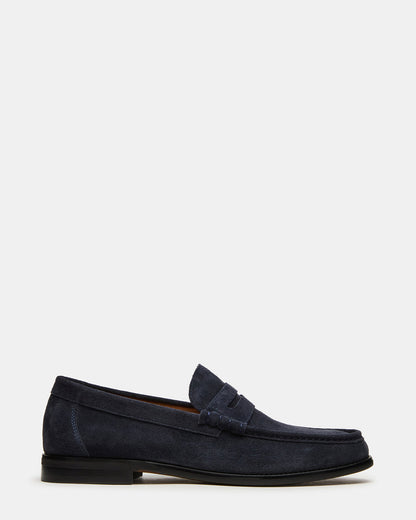 HUCKLE Navy Suede Slip-On Men's Loafer Steve Madden NAVY SUEDE