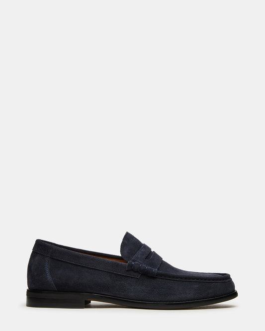 HUCKLE Navy Suede Slip-On Men's Loafer Steve Madden NAVY SUEDE