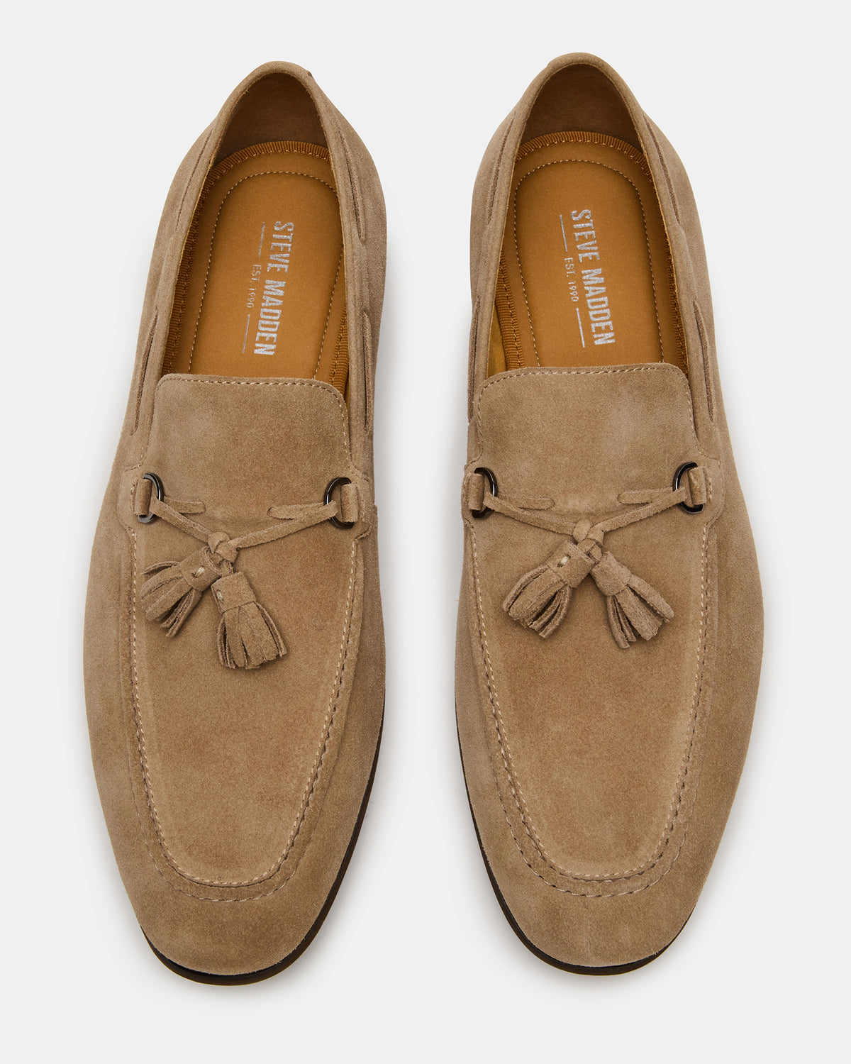 LOGAN Taupe Suede Tassel Slip-On Men's Loafer Steve Madden TAUPE SUEDE