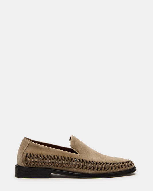 NAPOLI Sand Suede Slip-On Woven Men's Loafer Steve Madden SAND SUEDE