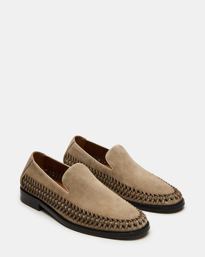 NAPOLI Sand Suede Slip-On Woven Men's Loafer Steve Madden SAND SUEDE