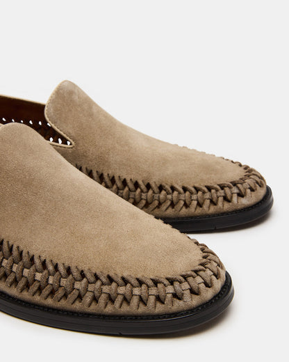 NAPOLI Sand Suede Slip-On Woven Men's Loafer Steve Madden SAND SUEDE