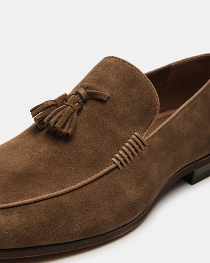 ONDRE Tan Suede Tassel Slip-On Men's Loafer Steve Madden TAN SUEDE