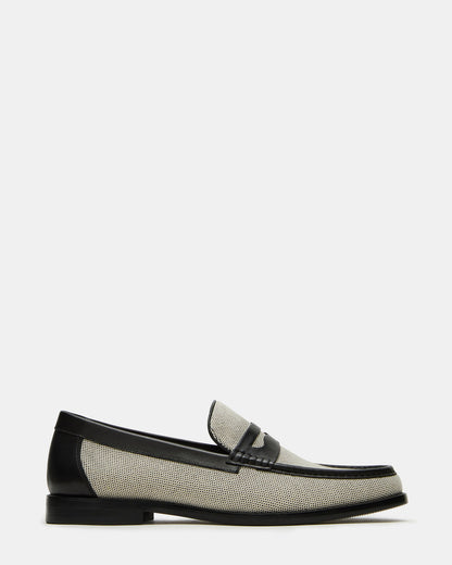 CULLEN Black/Beige Slip-On Men's Dress Loafer Steve Madden BLACK/BEIGE
