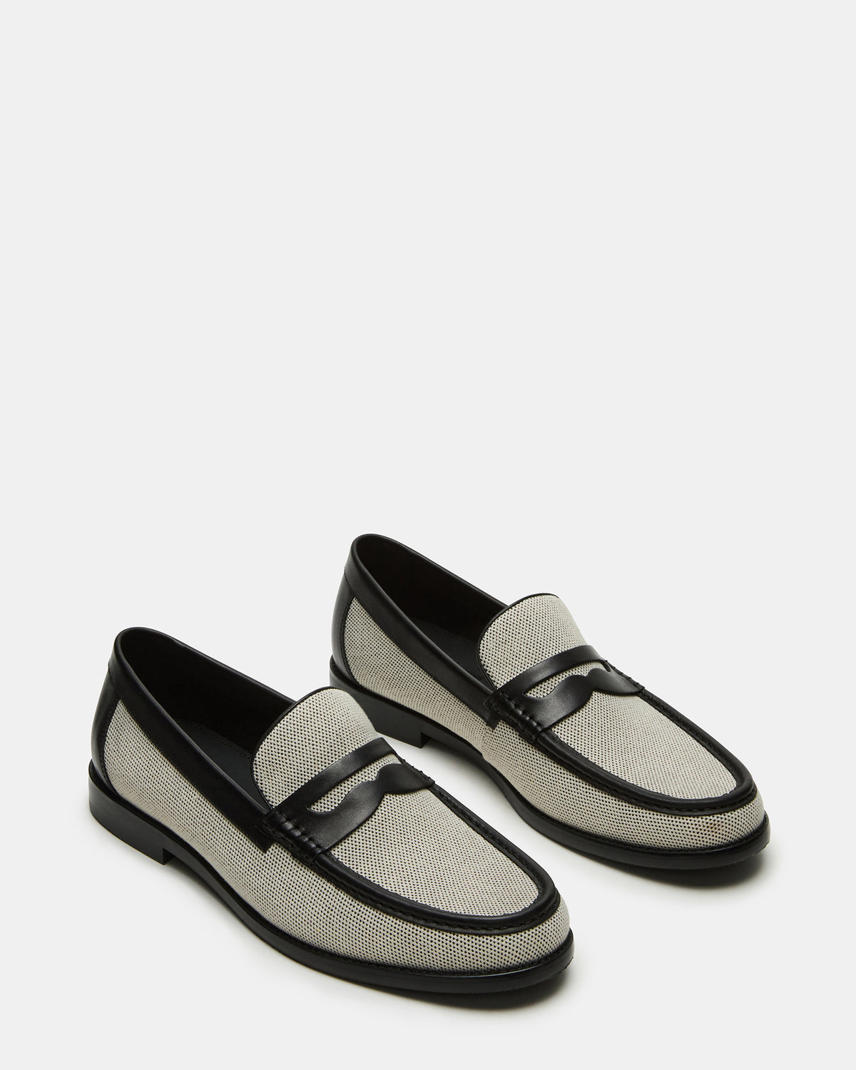 CULLEN Black/Beige Slip-On Men's Dress Loafer Steve Madden BLACK/BEIGE