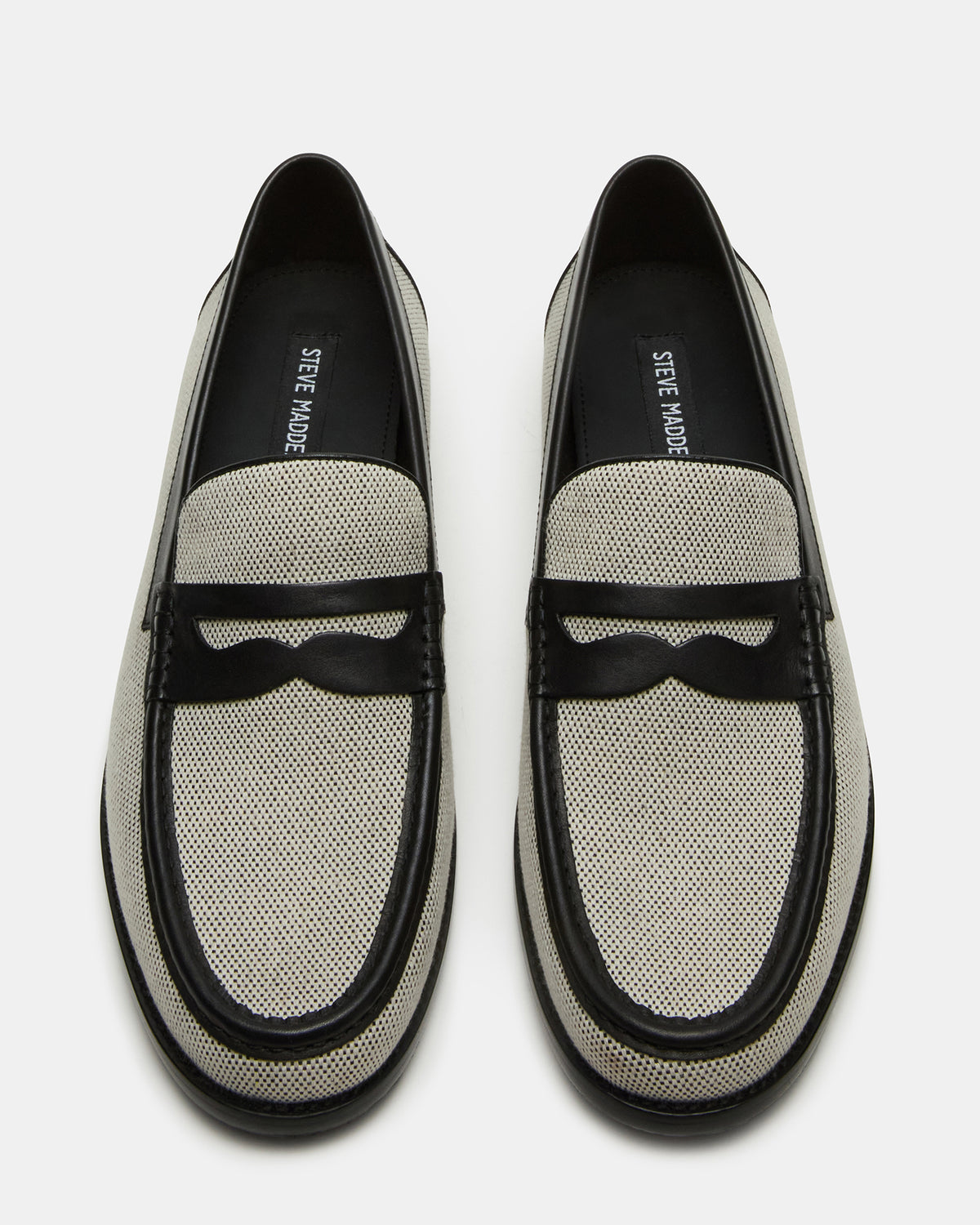 CULLEN Black/Beige Slip-On Men's Dress Loafer Steve Madden BLACK/BEIGE