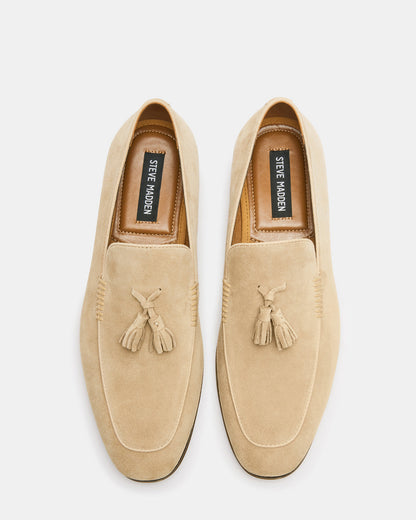 ONDRE Sand Suede Tassel Slip-On Men's Loafer Steve Madden SAND SUEDE