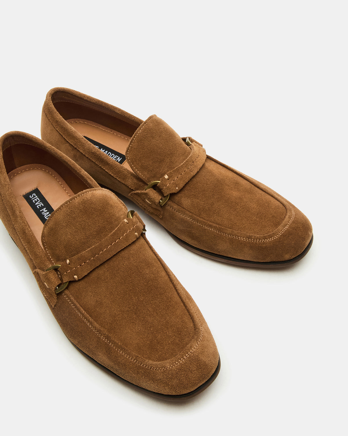 HEROLF Tobacco Suede Square-Toe Slip-On Men's Loafer Steve Madden TOBACCO SUEDE