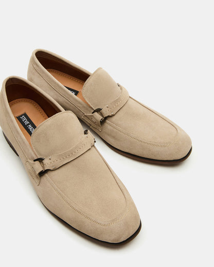 HEROLF Sand Suede Square-Toe Slip-On Men's Loafer Steve Madden SAND SUEDE