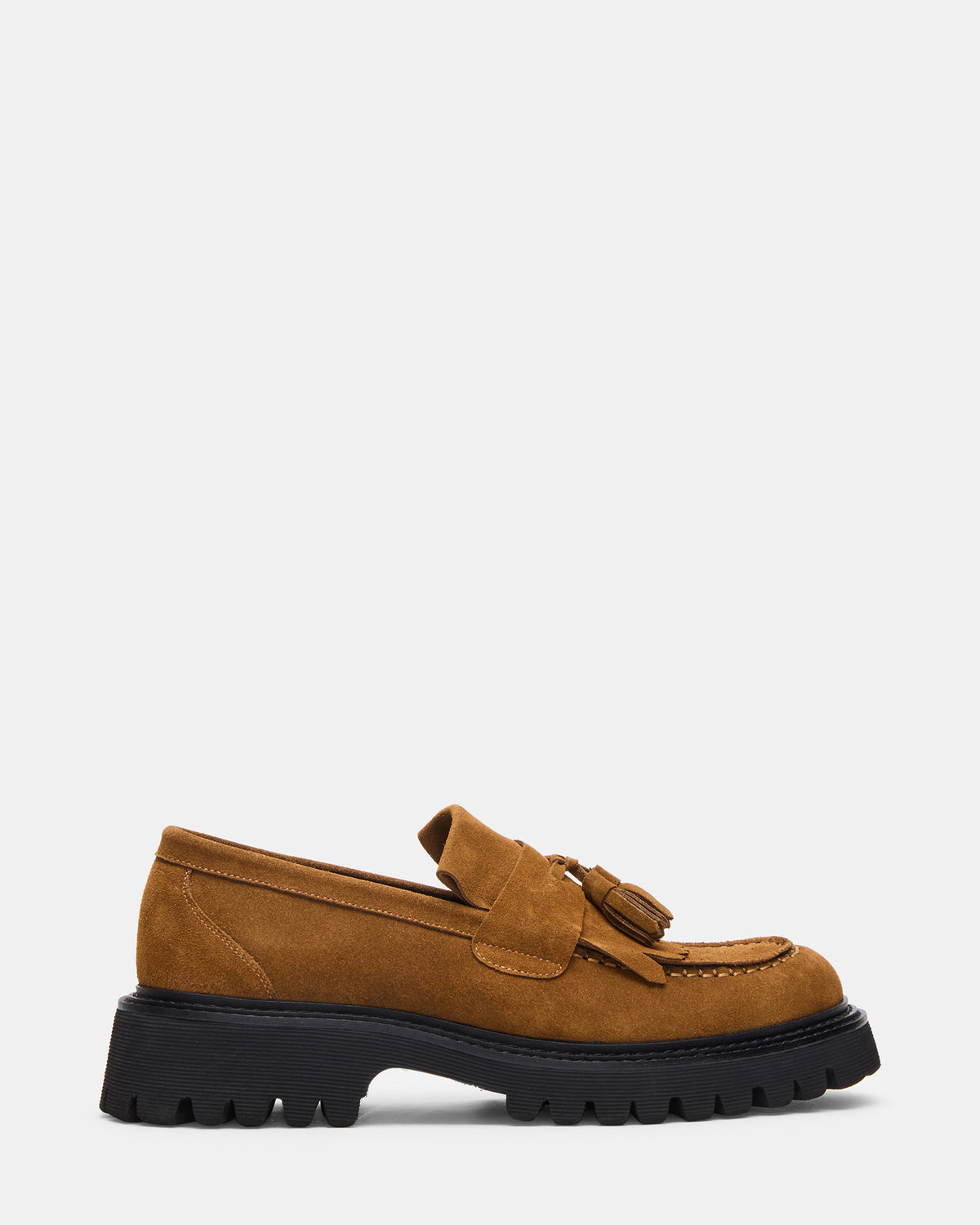 ZEV Tan Suede Lug Sole Dress Men's Loafer Steve Madden TAN SUEDE