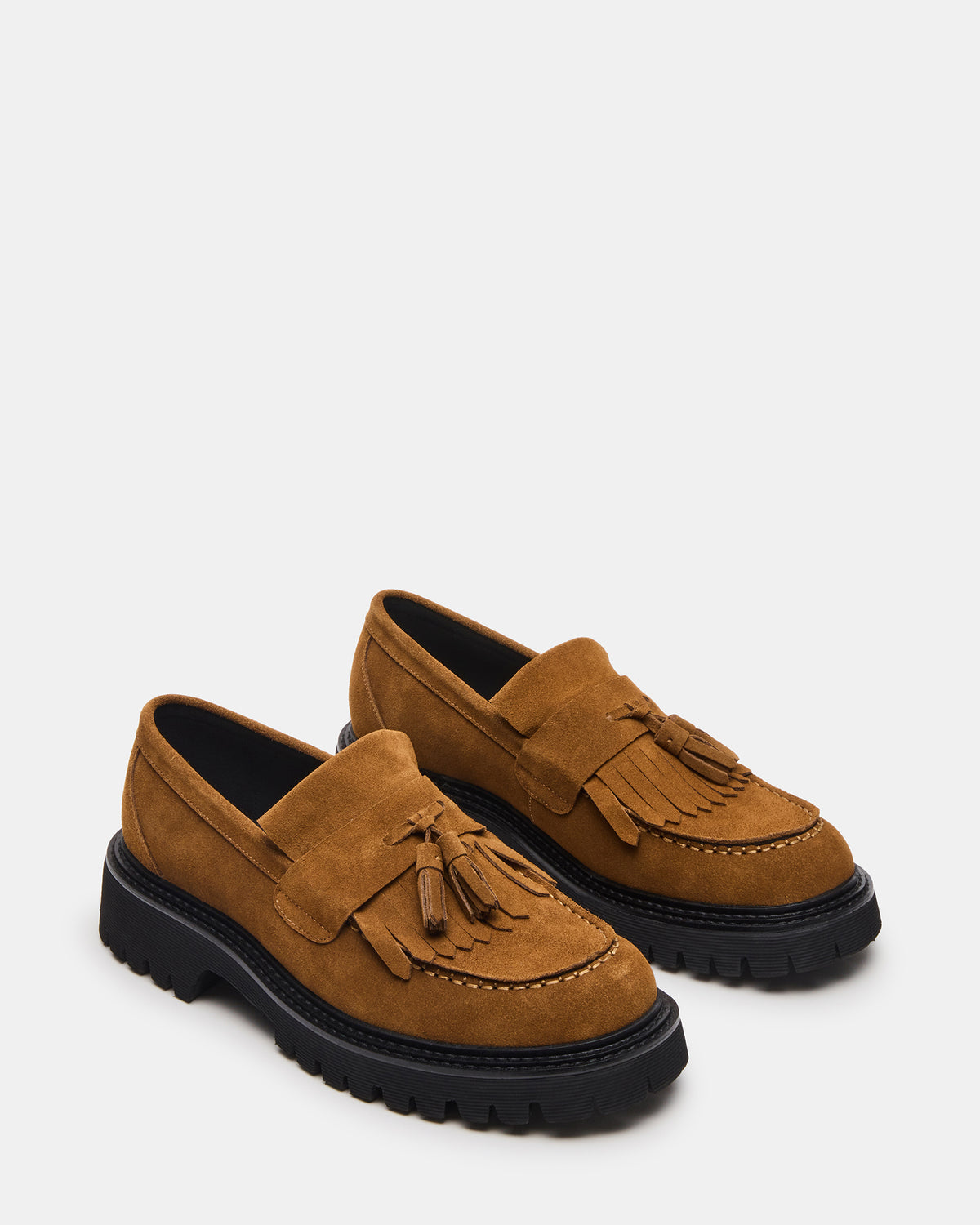 ZEV Tan Suede Lug Sole Dress Men's Loafer Steve Madden TAN SUEDE