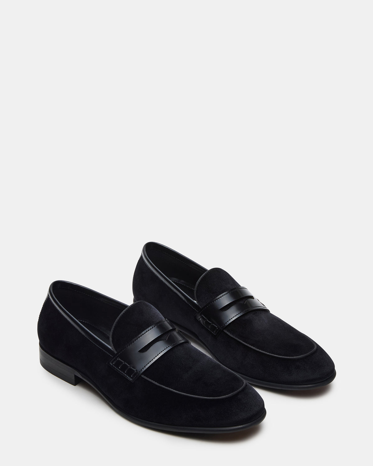 YARDLY Black Velvet Slip-On Men's Dress Loafer Steve Madden BLACK VELVET