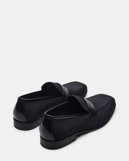 YARDLY Black Velvet Slip-On Men's Dress Loafer Steve Madden BLACK VELVET