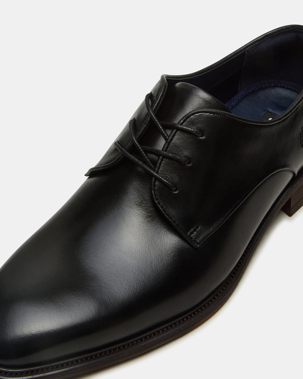 LELAND Black Leather Lace-Up Men's Dress Shoe Steve Madden BLACK LEATHER