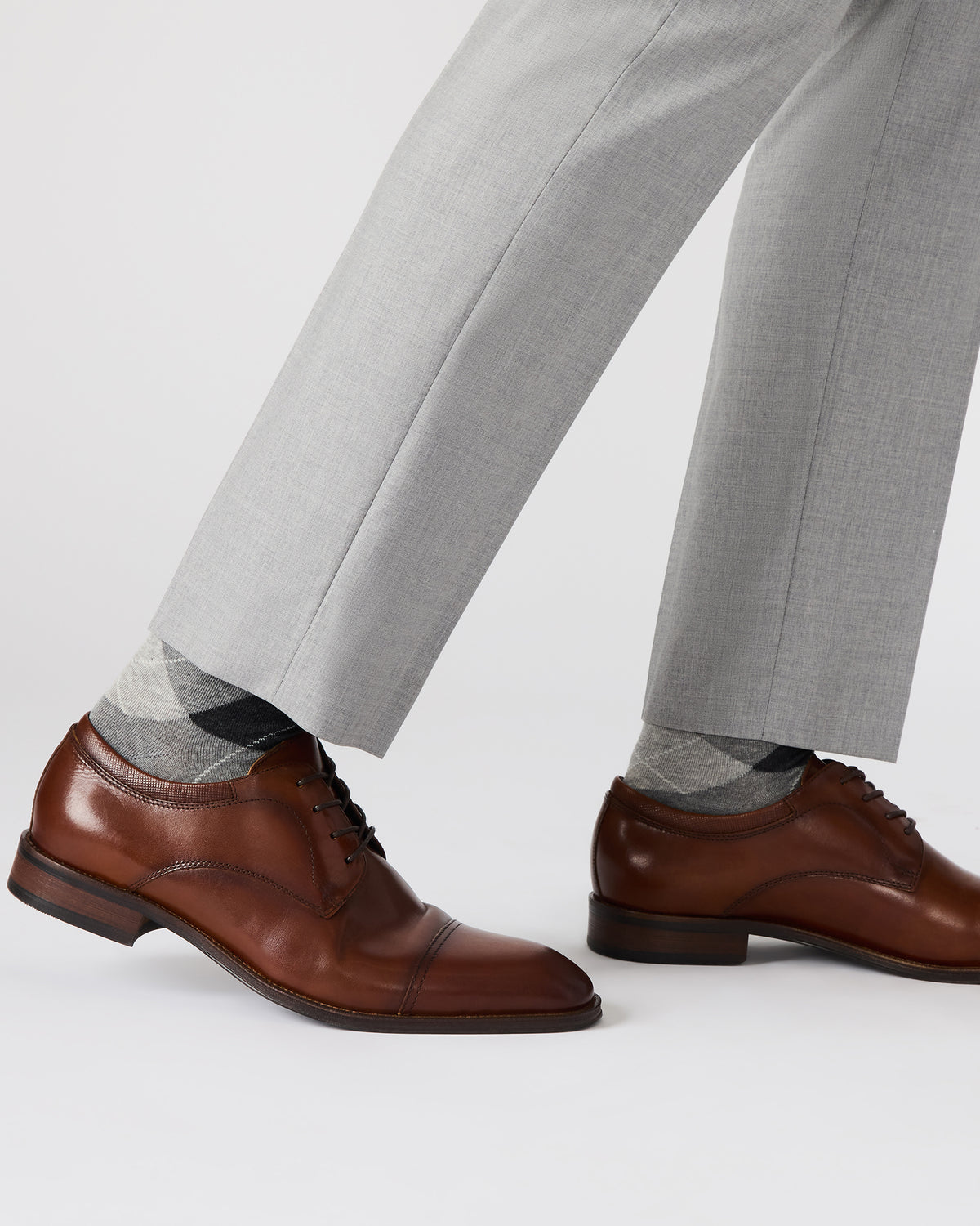 HASEN Tan Leather Men's Lace-Up Dress Shoe Steve Madden TAN LEATHER