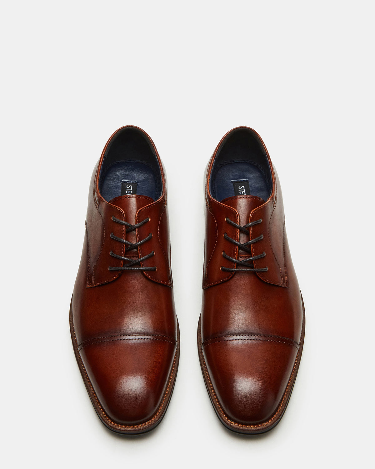HASEN Tan Leather Men's Lace-Up Dress Shoe Steve Madden TAN LEATHER