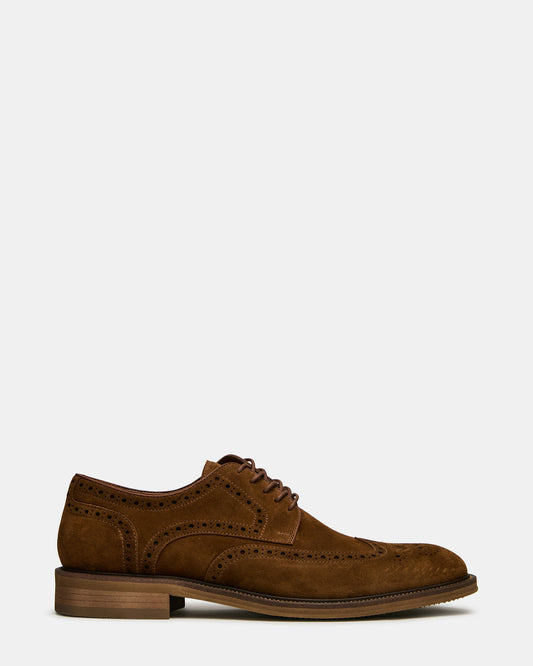ESTEBAN Cognac Lace-Up Perforated Oxford Men's Dress Shoe Steve Madden COGNAC
