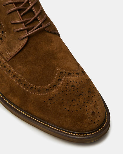 ESTEBAN Cognac Lace-Up Perforated Oxford Men's Dress Shoe Steve Madden COGNAC
